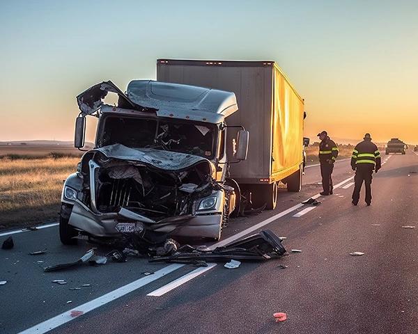 Commercial semi truck accident